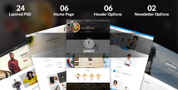 Product preview supplied for Unify - Multipurpose PSD Template