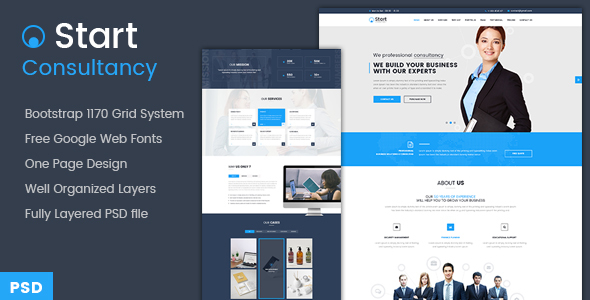 Start - Onepage Consultancy PSD Template