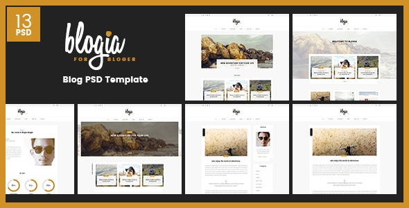 Blogia - Blog PSD Template