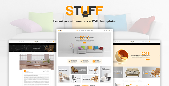 Stuff - Furniture eCommerce PSD Template product preview