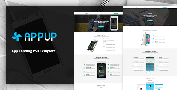 APPUP - App Landing PSD Template