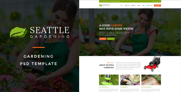 Seattle : Gardening PSD Template