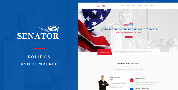 Senator : Politics PSD Template