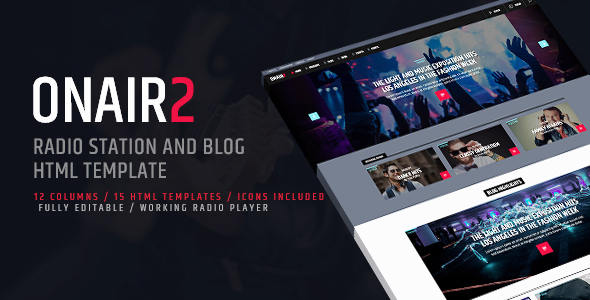 ON AIR 2: Radio Station HTML website template