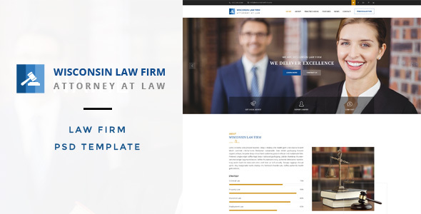 Wisconsin : Law Firm PSD Template