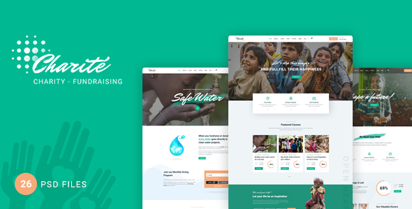 Charité - Charity/Nonprofit PSD Template