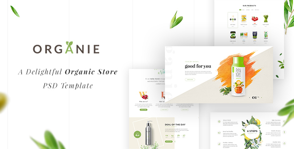 Organie - A Delightful Organic Store PSD Template