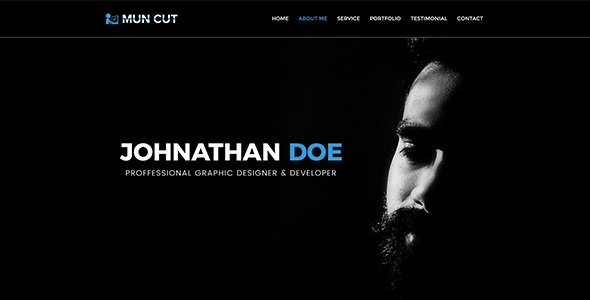 Mun Cut - Personal Portfolio PSD Template