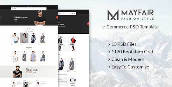 Mayfair - eCommerce PSD Template