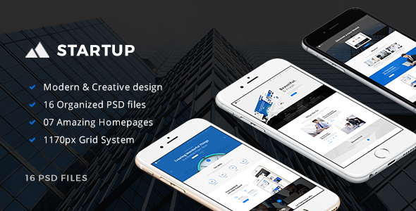StartUp - Multipurpose Small Business PSD Template