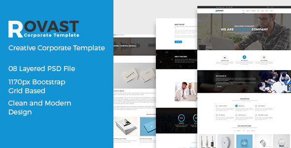 Rovast - Corporate PSD Template listing image