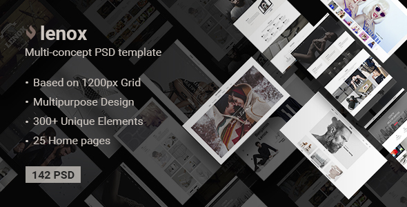 Lenox — Creative MultiConcept PSD Template