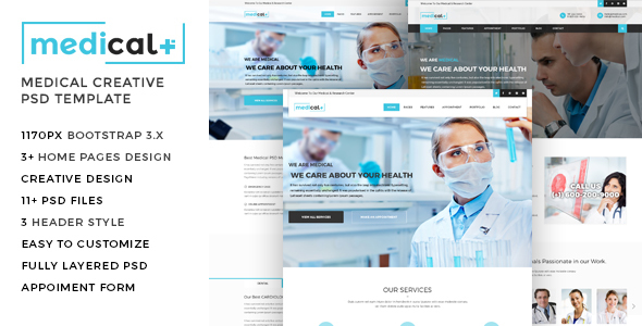 Medical - Health Care, Clinic PSD Template
