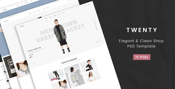 Preview image for Twenty- Elegant & Clean Shop PSD Template