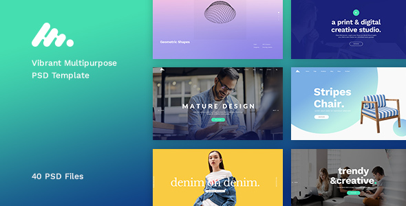 Moody - Vibrant Multipurpose PSD Template