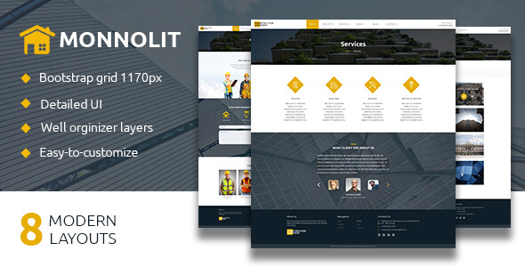 MONNOLIT — Construction PSD Template