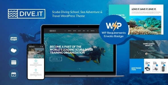 DiveIt - Scuba Diving School & Travel WordPress Theme