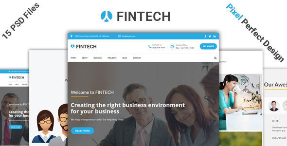 Fintech - Business, Finance & Corporate Template