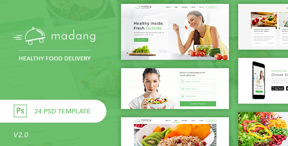 Madang - Healthy Food Delivery PSD Template