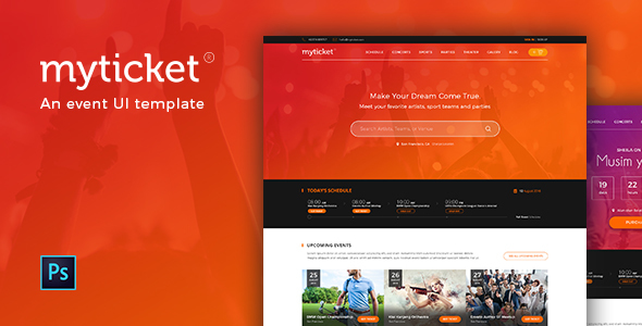 MyTicket - an Event Theme PSD