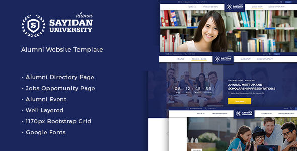 Sayidan - University Alumni HTML5 Template