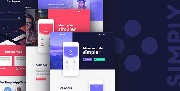 Simply – Onepage App Template