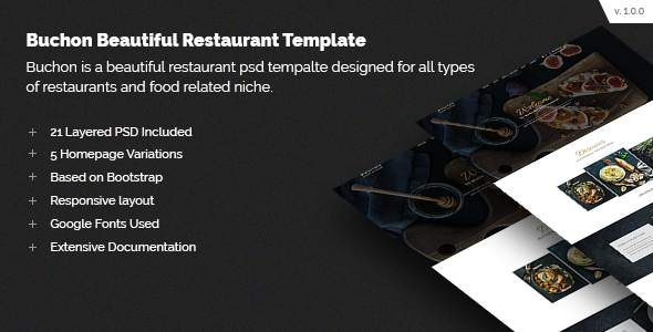 Buchon Multipurpose Restaurant Template listing image