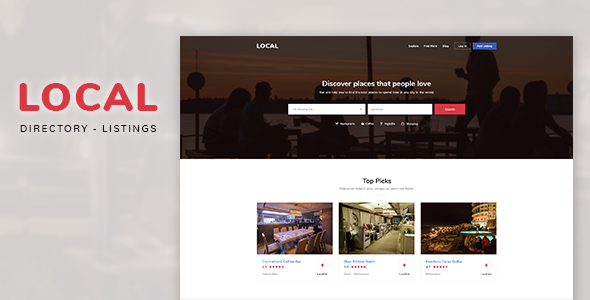 Local | Directory Listings PSD Template
