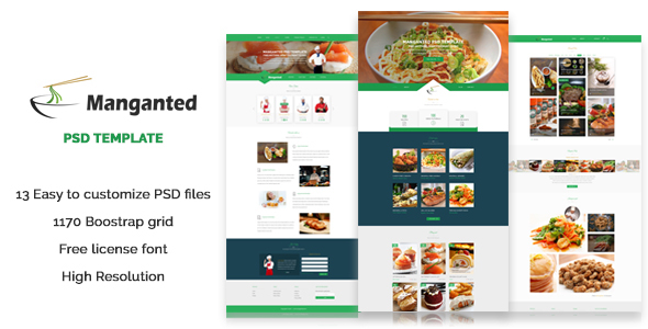 Manganted PSD Template listing image