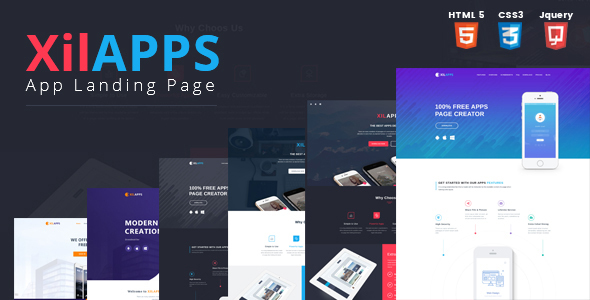 Product preview supplied for XILAPPS - HTML App Landing Page Template