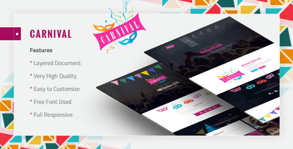 Product preview supplied for Carnival - Material Event Template
