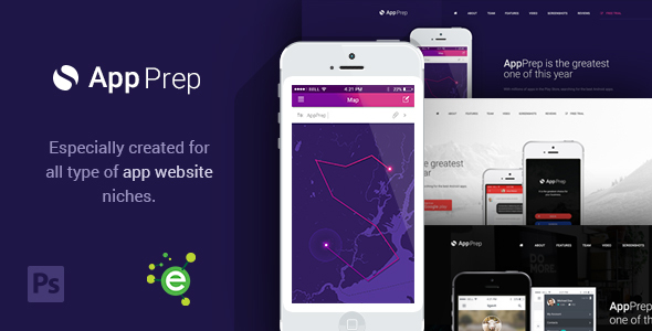 AppPrep - Creative App Landing Page PSD Template