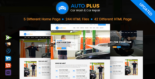 Auto Plus – Car Wash and Car Repair HTML Template product preview