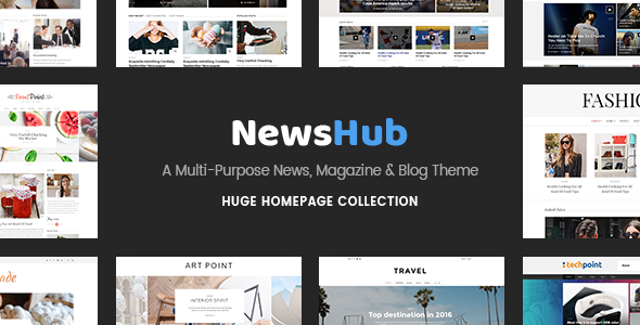 Product preview supplied for Newshub - Magazine & News Portal WordPress Theme