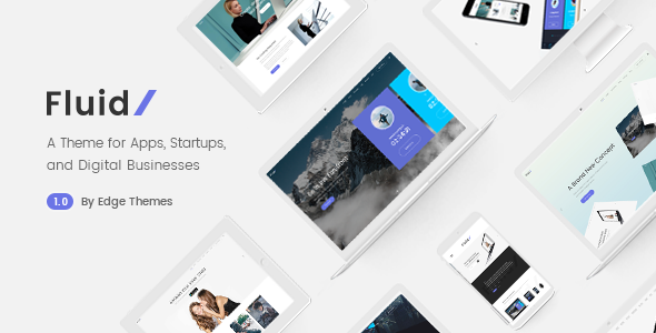 Fluid - Startup and App Landing Page WordPress Theme