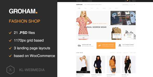 Groham - Fashion eCommerce PSD template