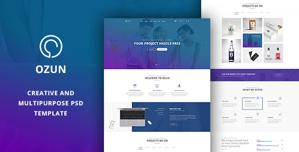 Product preview supplied for OZUN -  PSD Template