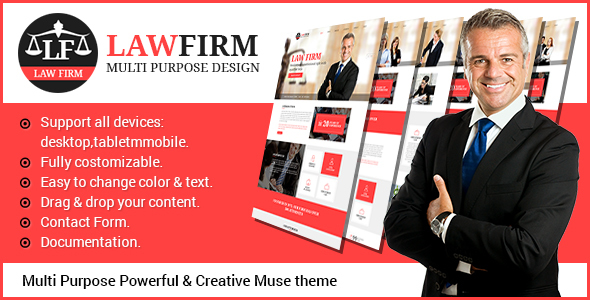 LawFirm - Multipurpose Muse Theme product preview