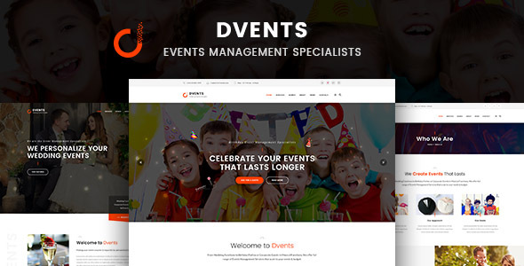Dvents - HTML Template product preview