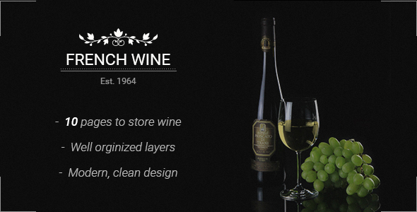 French Wine — PSD Store Template