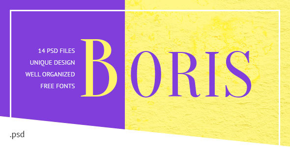 Boris — Creative Portfolio PSD Template
