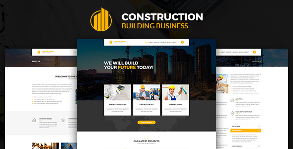 Construction – Construction Building Business PSD Template