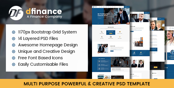 dFinance- Multipurpose PSD Template