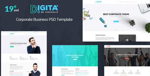 Digita - Corporate Business PSD Template