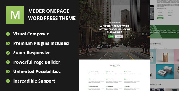 Meder - Simple One Page WordPress Theme