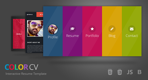 Preview image for ColorCV - Interactive Resume Template