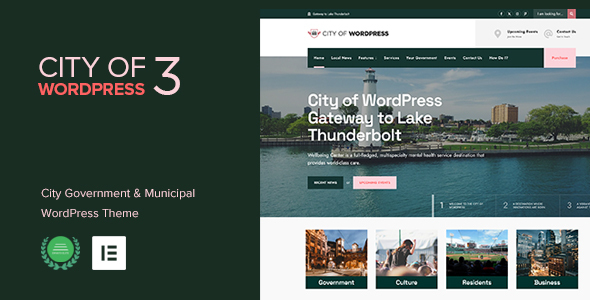 City of WP - Municipal & Local Government WordPress Theme