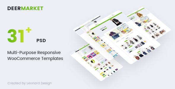 DeerMarket | Multi-Purpose Responsive Ecommerce PSD Template