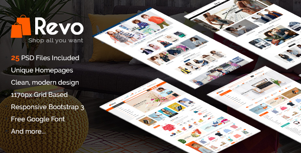 Revo - Modern Multipurpose PSD eCommerce Template