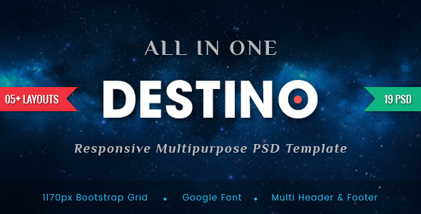 Preview image for Destino - Digital/Fashion eCommerce PSD Template